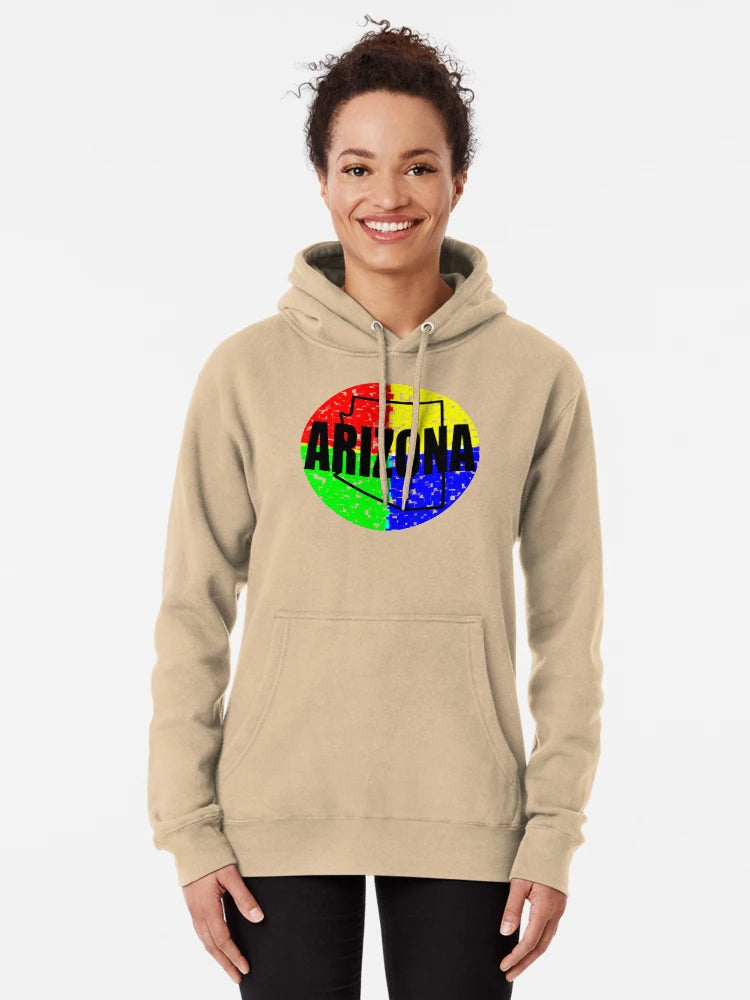 Arizona On A Red Yellow Green Blue Circle Classic T-Shirt