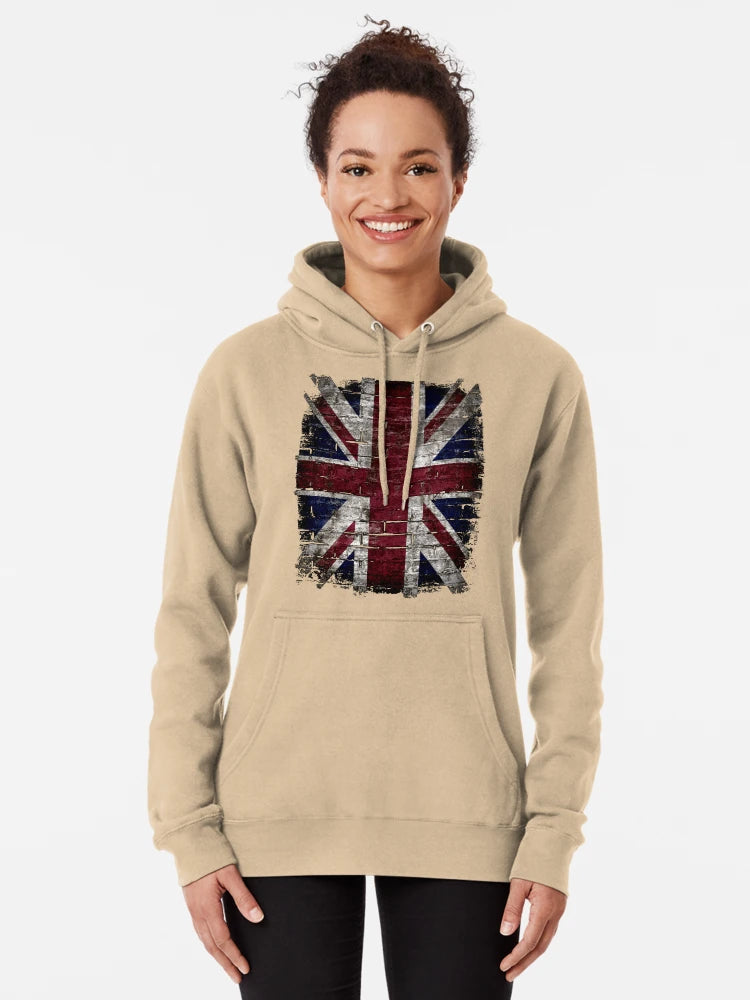 Grunge UK Flag, Great Britain, Punk Style Distressed Wall Classic T-Shirt