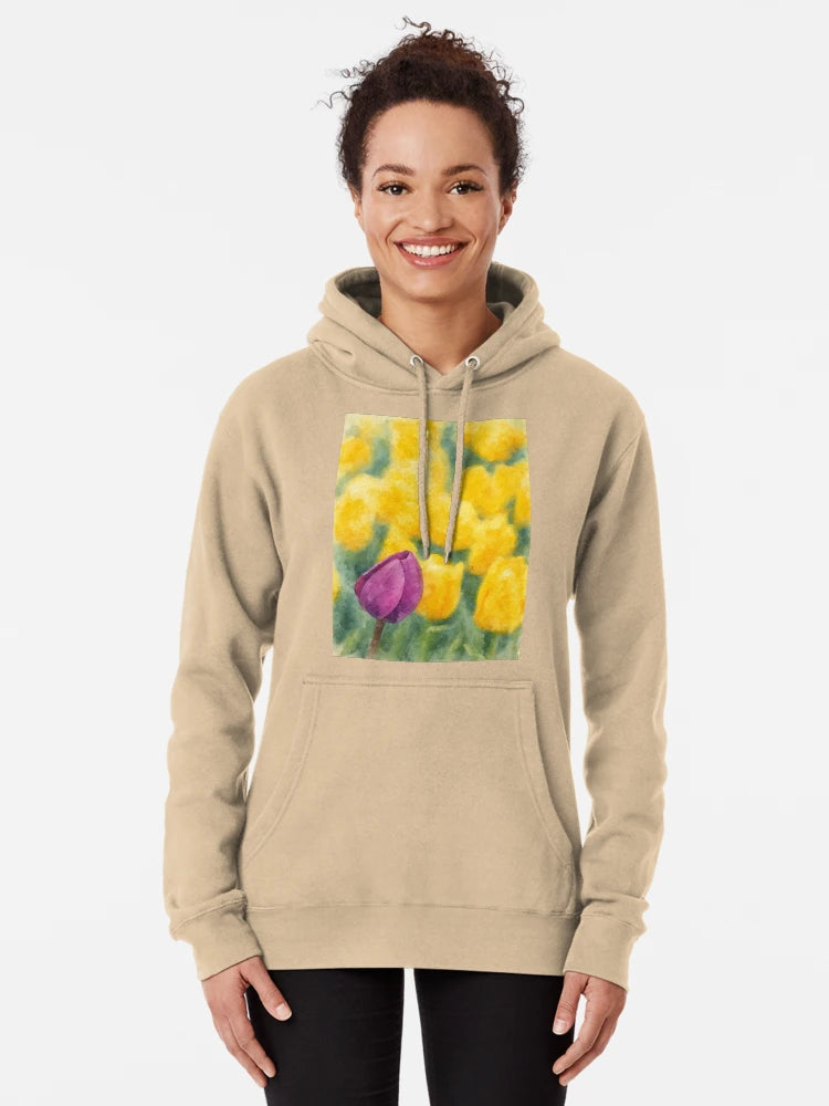 Purple Tulip in Watercolor – AI from Original Photo Classic T-Shirt