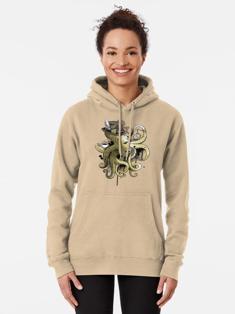 Steampunk octopus gold watercolor Classic T-Shirt