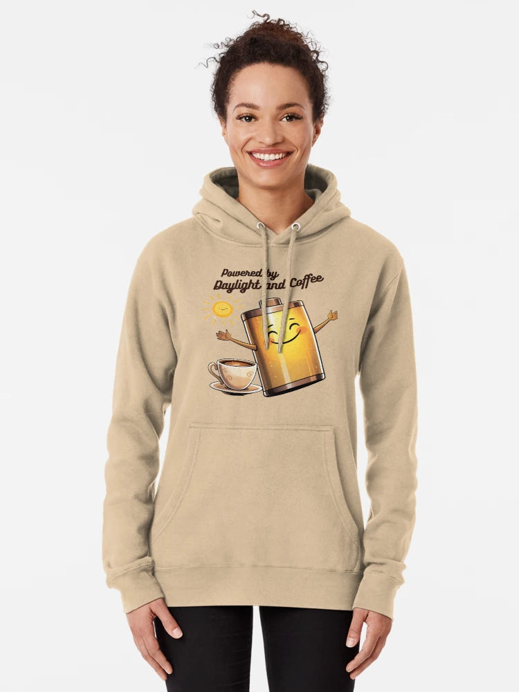 Powered by daylight and coffee Classic T-Shirt