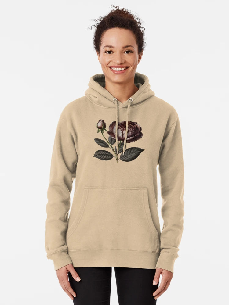 Dark academia rose - bordeaux antique botanical flowers Classic T-Shirt