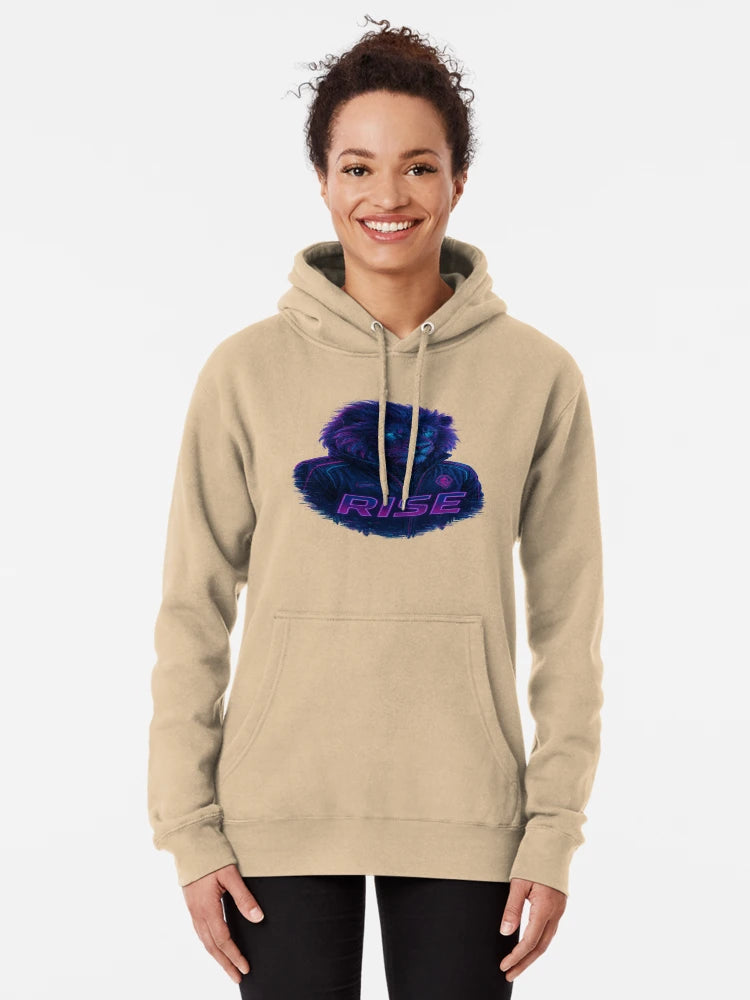 Cyberpunk Lion - Neon Glitch Art for Futuristic Streetwear & Posters Classic T-Shirt