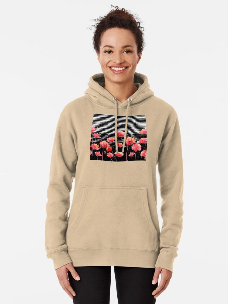Red Watercolor Poppies Classic T-Shirt