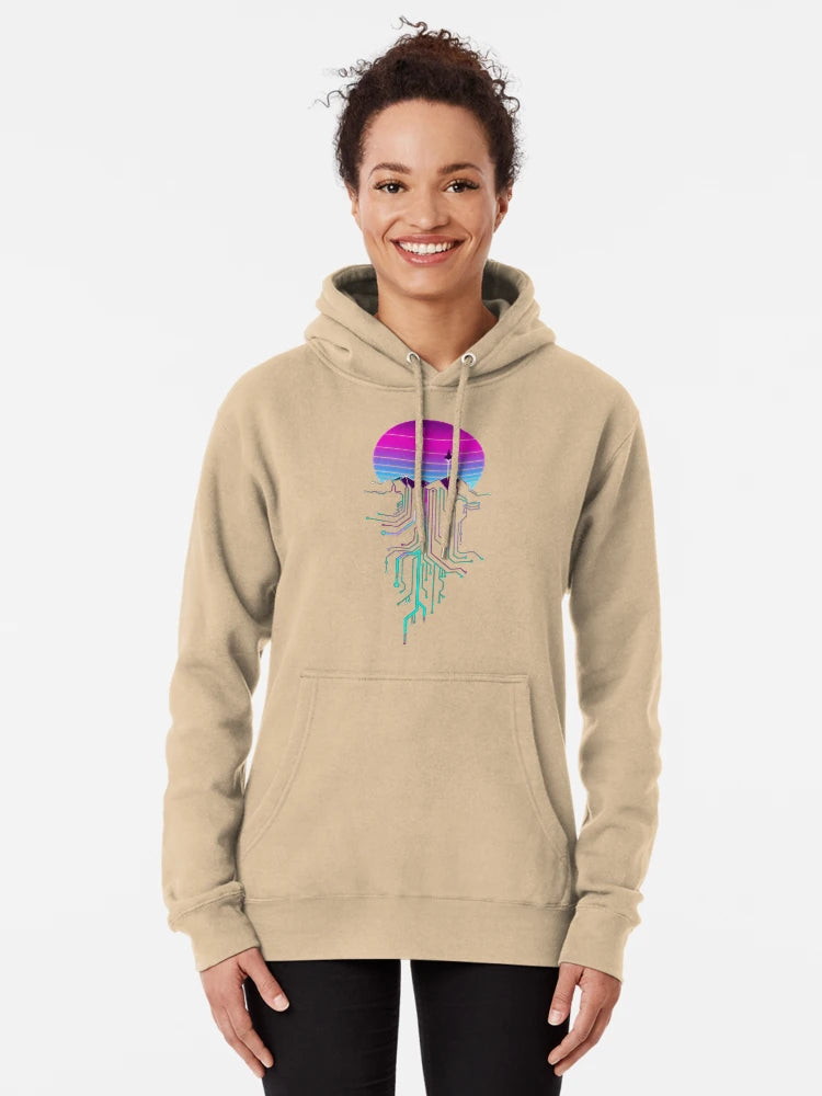 Vaporwave Aesthetic Cyberpunk Mountain Sunset Classic T-Shirt