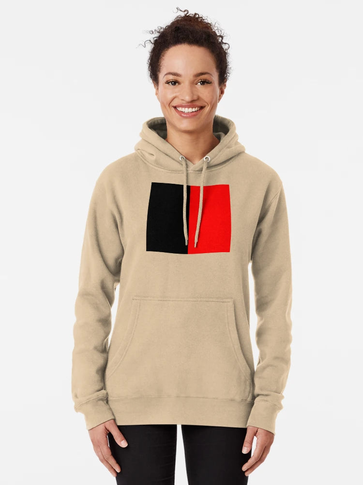Minimalist Black and Treu Red Halves Classic T-Shirt
