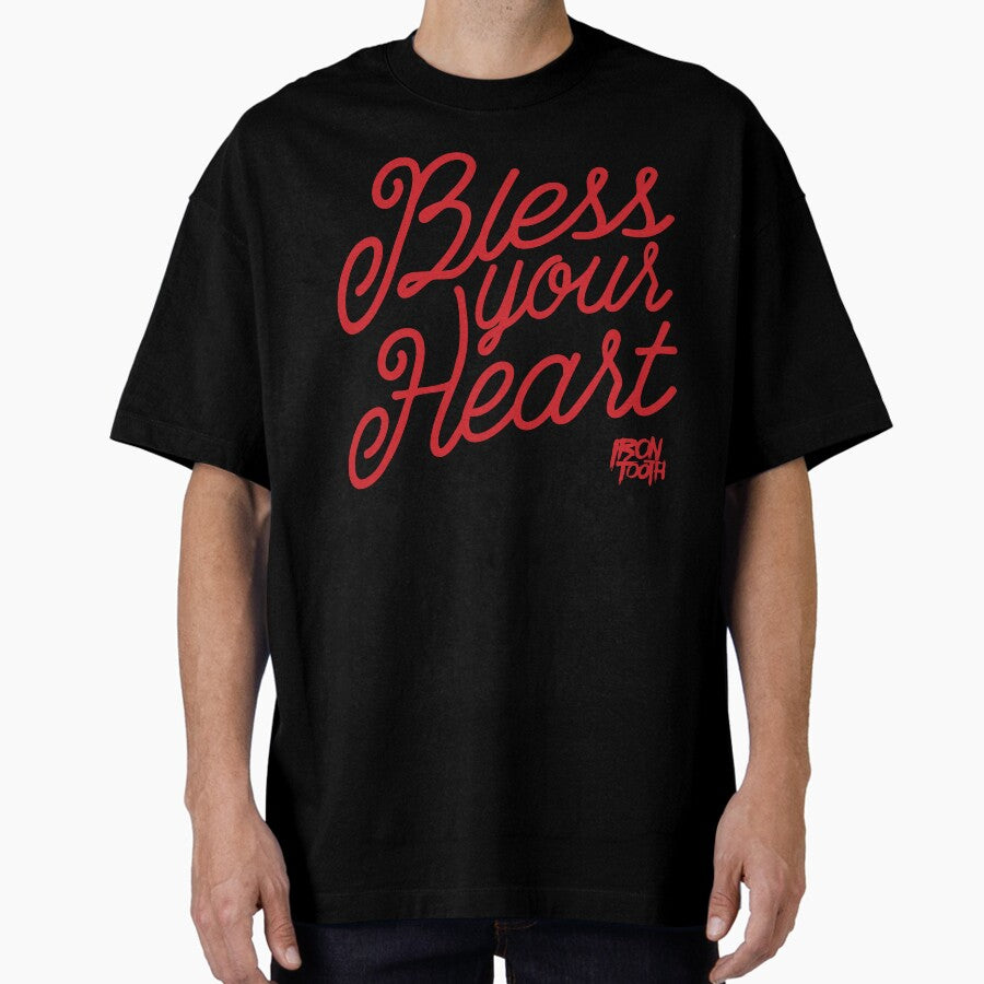 Bless Your Heart - Red Oversized T-Shirt