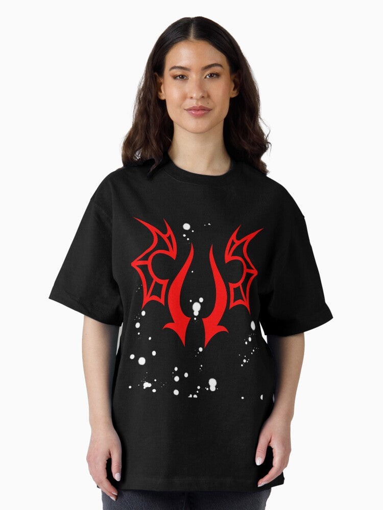 Demon Wings Red Oversized T-Shirt