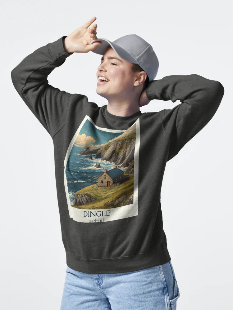 Dingle Coast Poster – Seaside Cottage & Atlantic Waves Classic T-Shirt