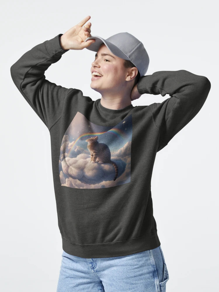 Beautiful cat sitting on a cloud Classic T-Shirt