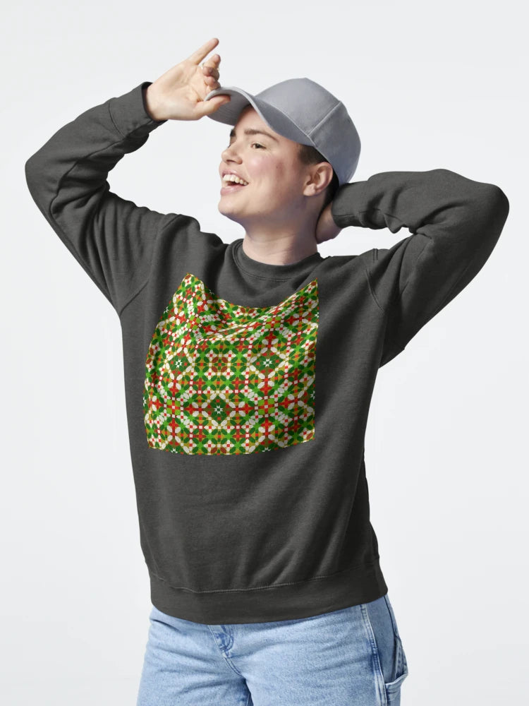 Red and Green Berber Carpet Geometric Mosaic Classic T-Shirt