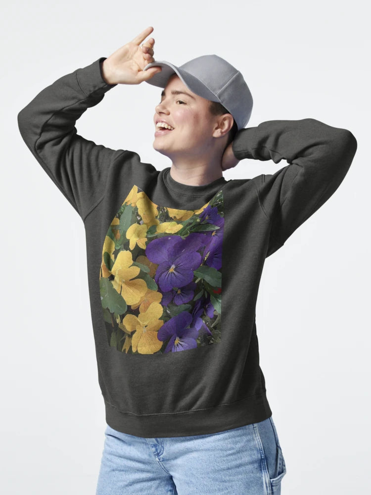 Two-Tone Pansies – Yellow and Purple Floral by Petalography Classic T-Shirt