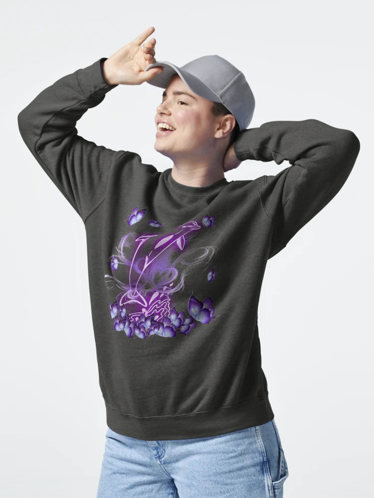Dolphin Magical Purple Butterfly Dolphin Lovers Classic T-Shirt