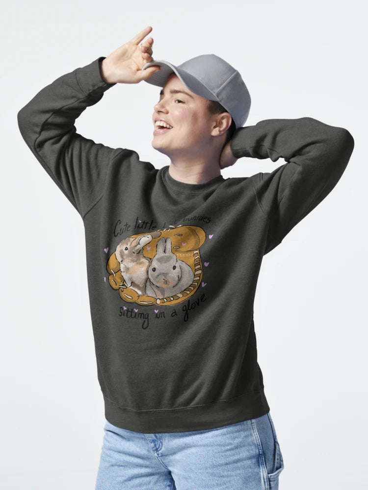 Cute little baby bunnies sitting in a glove Classic T-Shirt