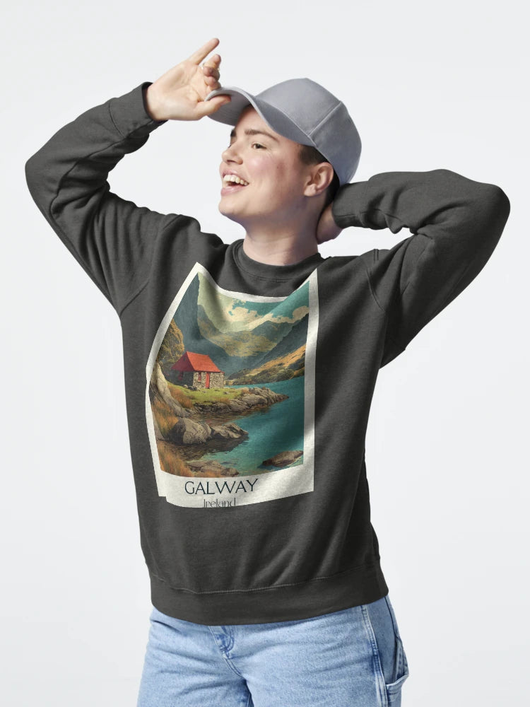 Galway Countryside Poster – Red Cottage in Highland Solitude Classic T-Shirt