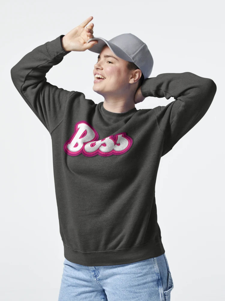 BOSS – White round font with purple-pink shadow effect Classic T-Shirt