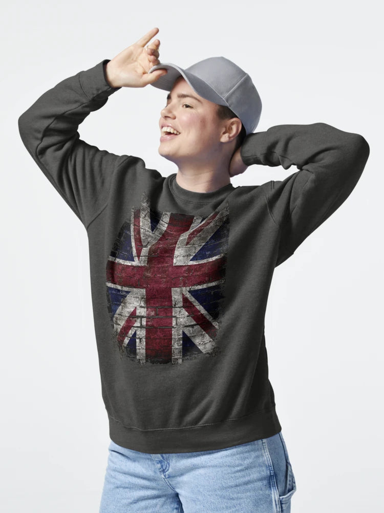 Grunge UK Flag, Great Britain, Punk Style Distressed Wall Classic T-Shirt