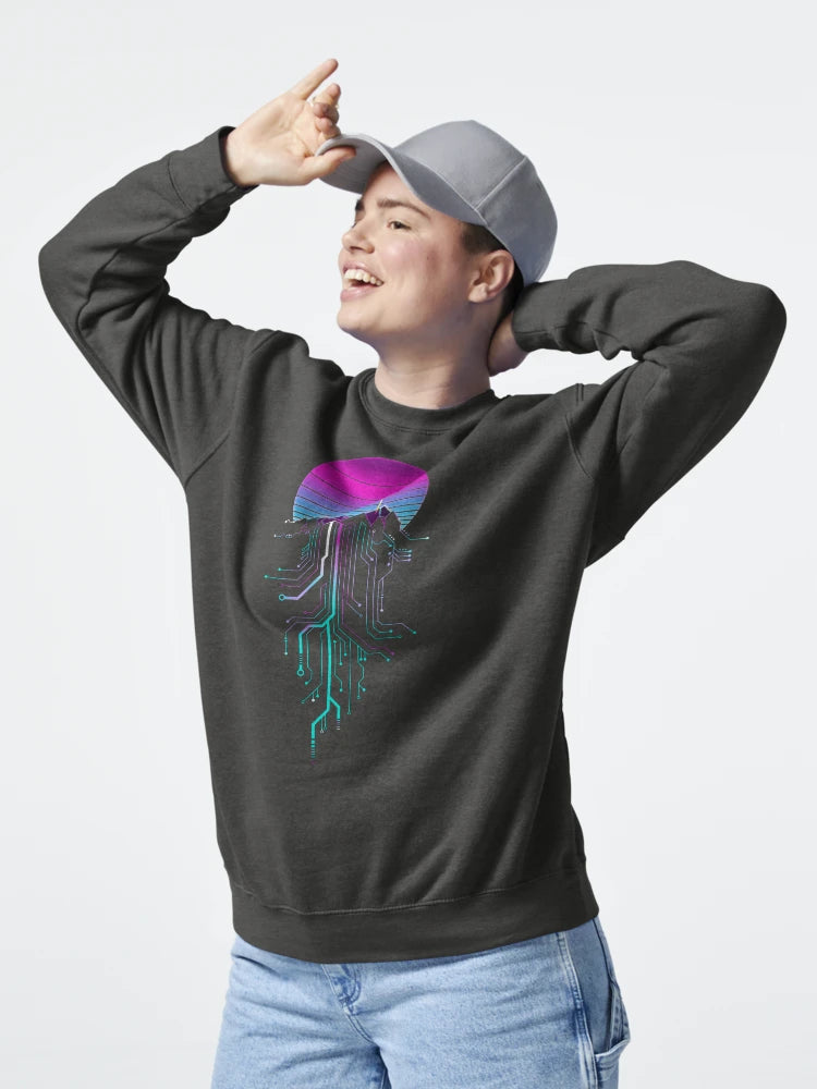 Vaporwave Aesthetic Cyberpunk Mountain Sunset Classic T-Shirt