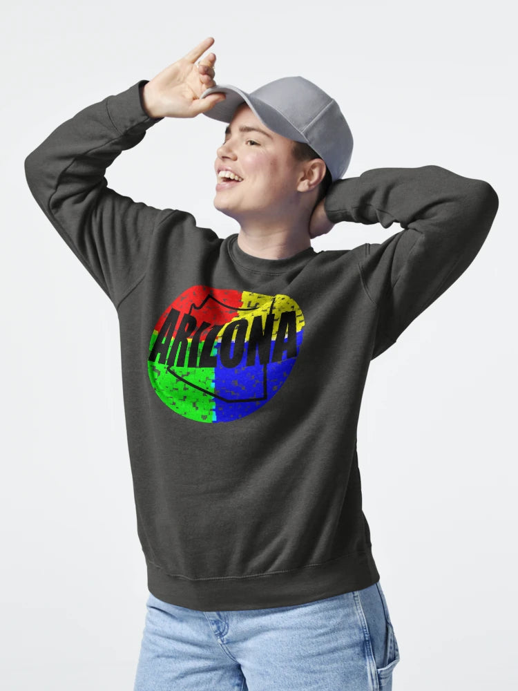 Arizona On A Red Yellow Green Blue Circle Classic T-Shirt