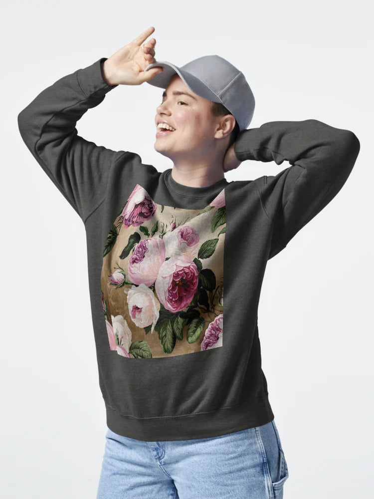 Pink & Purple Roses in Rococo Style Classic T-Shirt