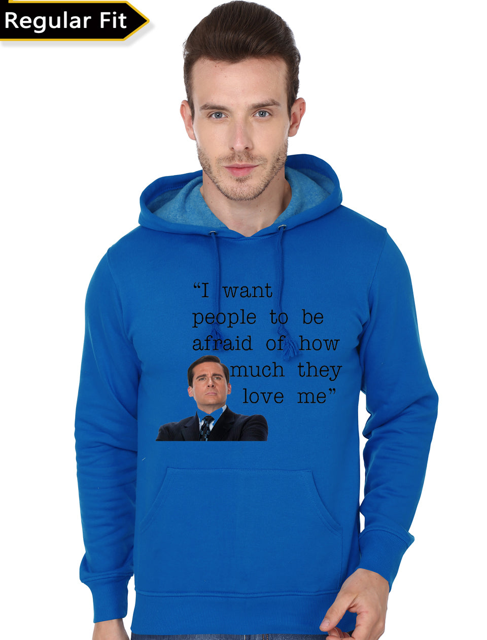The Office Quote – I Want People To Be Afraid Of How Much They Love Me Royal Blue Hoodie
