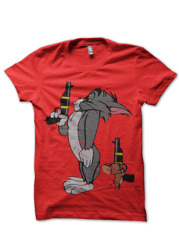 Tom And Jerry Red T-Shirt