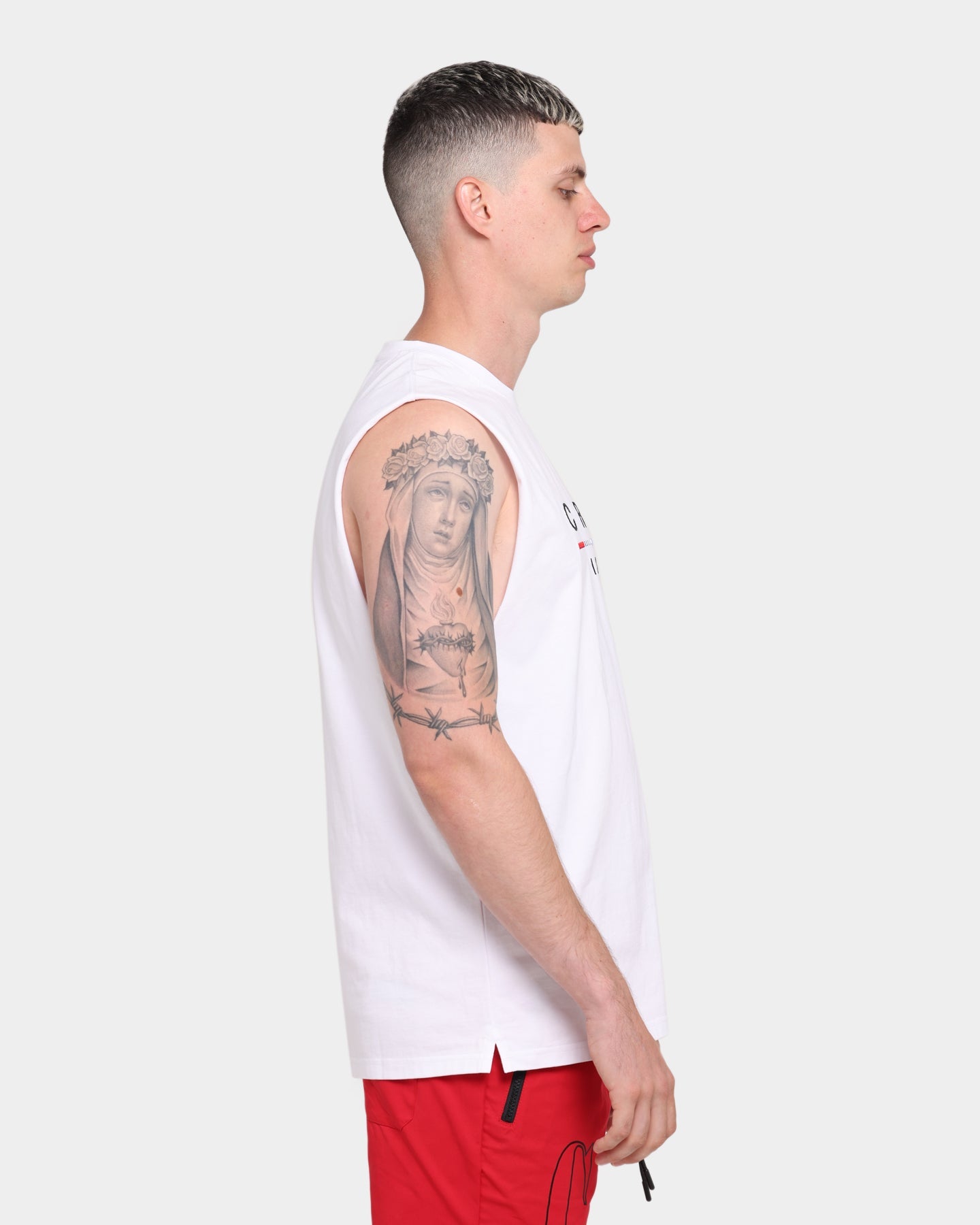 Carr√© Stripes Classique Muscle T-Shirt White
