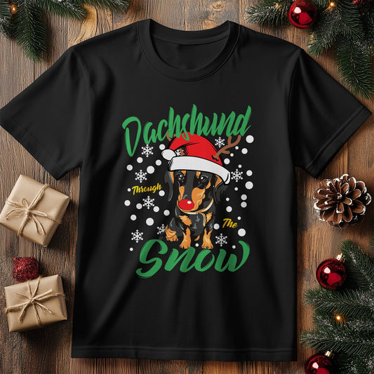 Dachshund Snow Xmas t-shirt -