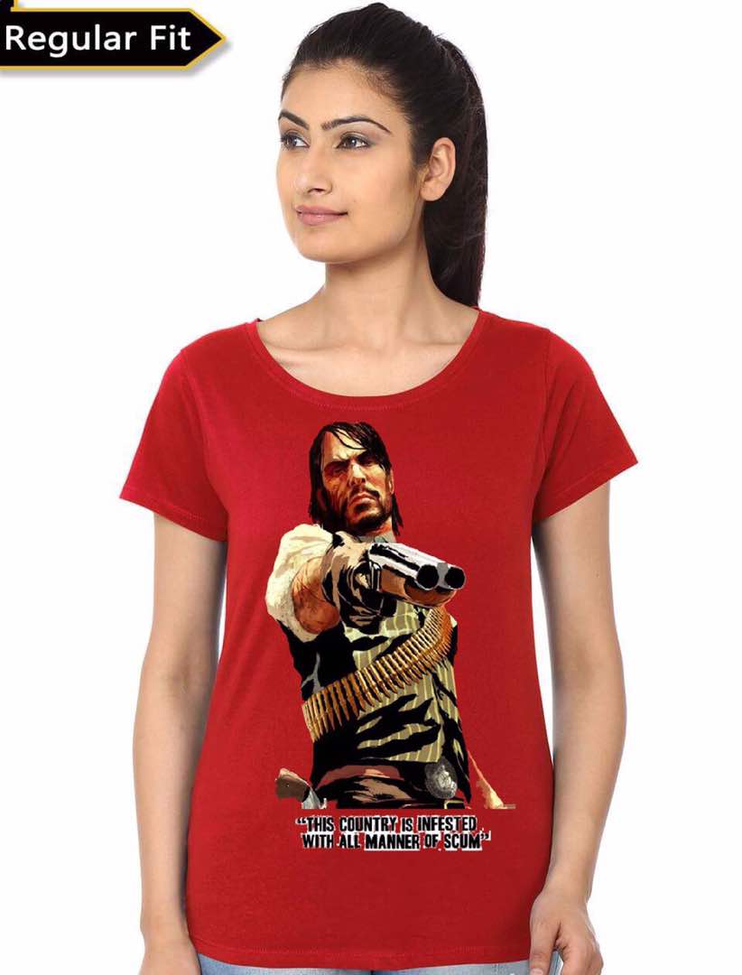 Red Dead Redemption Girls Red T-Shirt