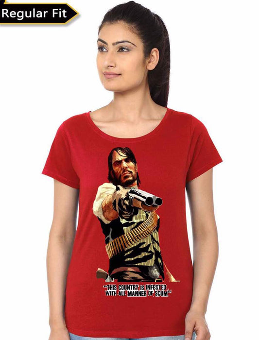 Red Dead Redemption Girls Red T-Shirt
