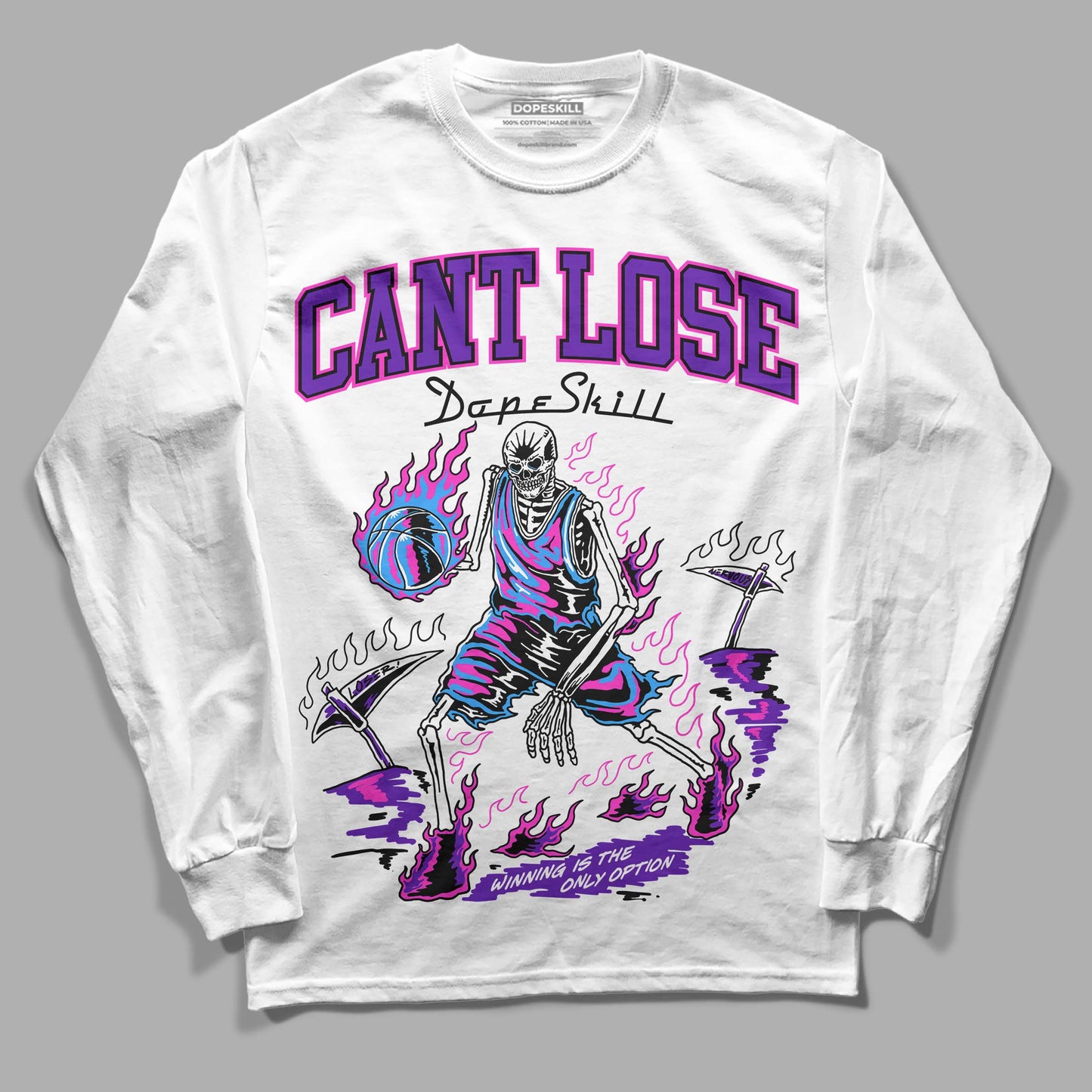 Court Purple 13s DopeSkill Long Sleeve T-Shirt Cant Lose Graphic