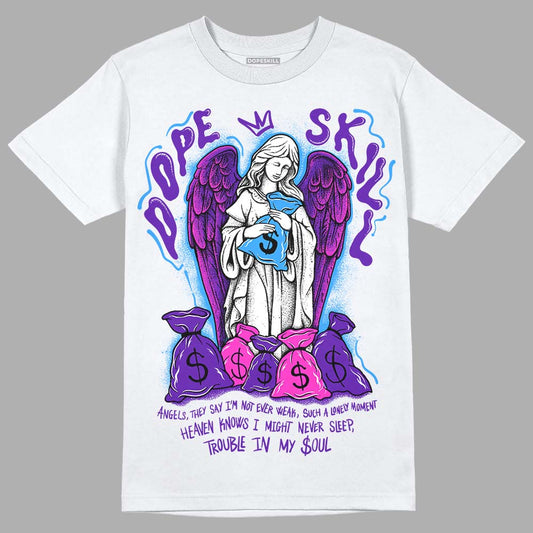 Dunk Purple Championship Court White DopeSkill T-Shirt Angels Graphic
