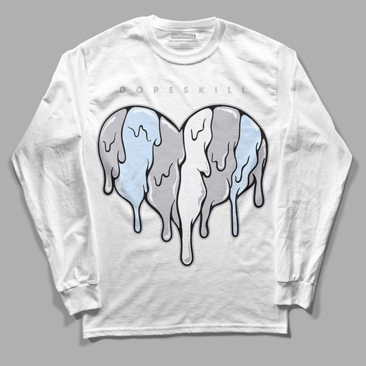 Cement Grey 11s DopeSkill Long Sleeve T-Shirt Slime Drip Heart Graphic