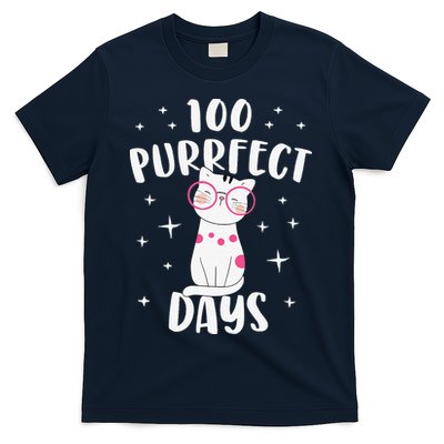 100 Purrfect Days Cat Happy 100th Day Of School Costume T-Shirt