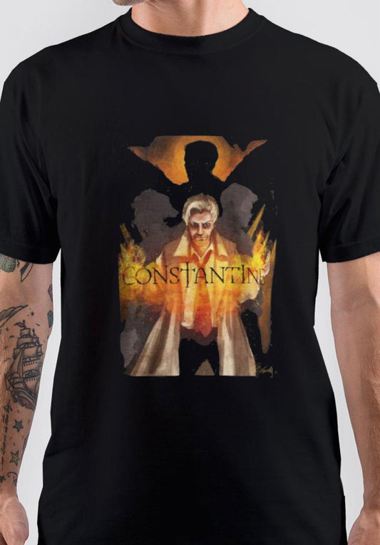 John Constantine Black T-Shirt Style001