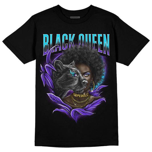 Aqua 6s DopeSkill T-Shirt New Black Queen Graphic