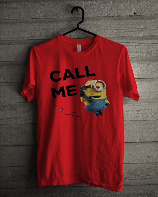 Minion Call Me Red T-Shirt