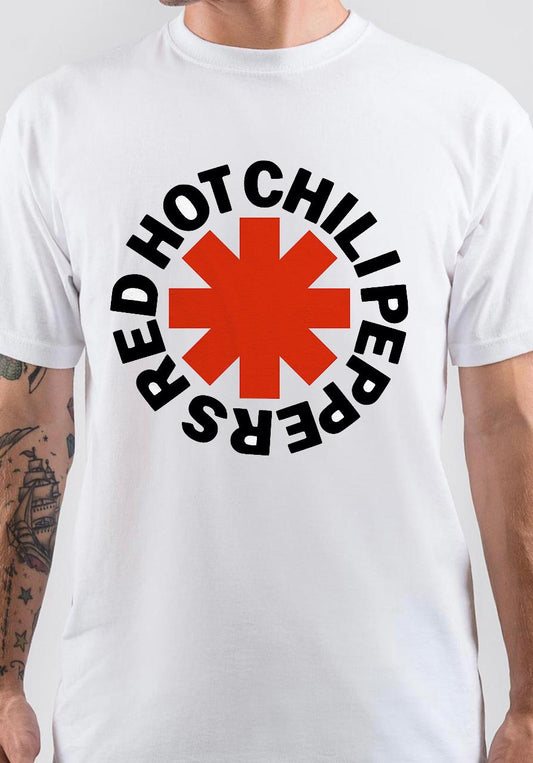 Red Hot Chilli Pepper Band White T-Shirt Style001
