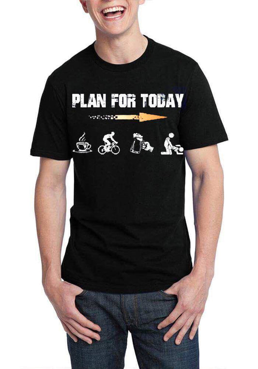 Plan For Today Black T-Shirt