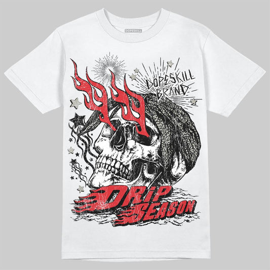 Fire Red 3s DopeSkill T-Shirt Drip Season Graphic