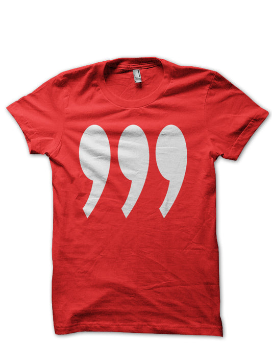 Silicon Valley Commas Red T-Shirt