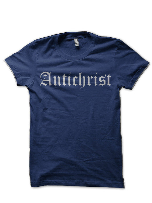 Antichrist Navy Blue T-Shirt