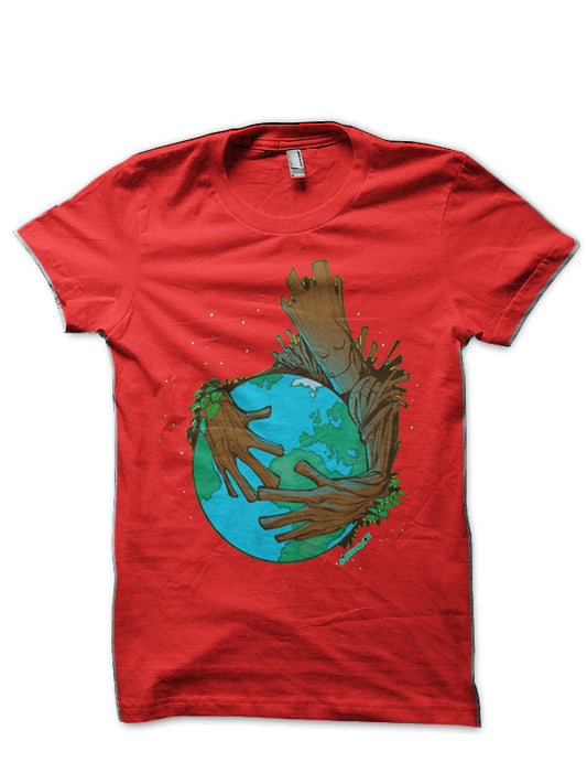 Guardians Of The Galaxy Groot Red T-Shirt