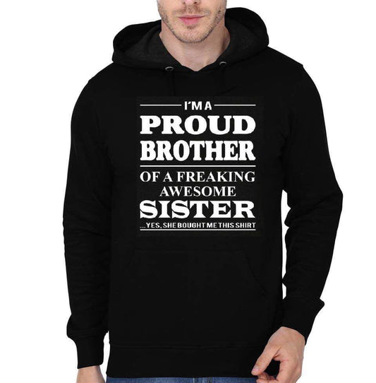 Proud Brother Black Hoodie