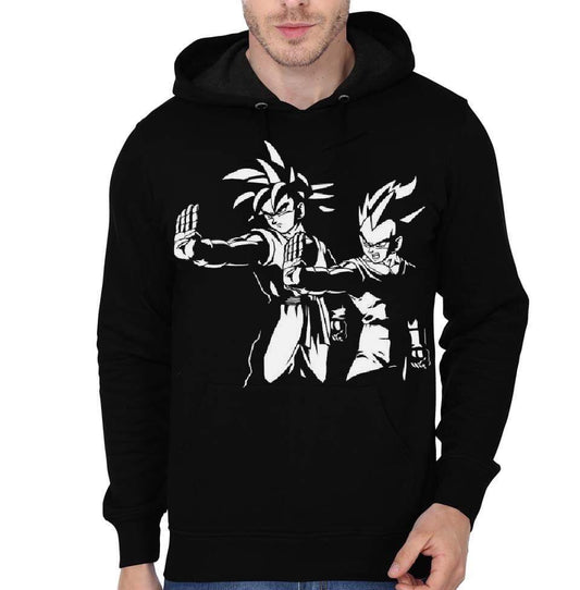 Goku & Vegeta Fiction Black Hoodie