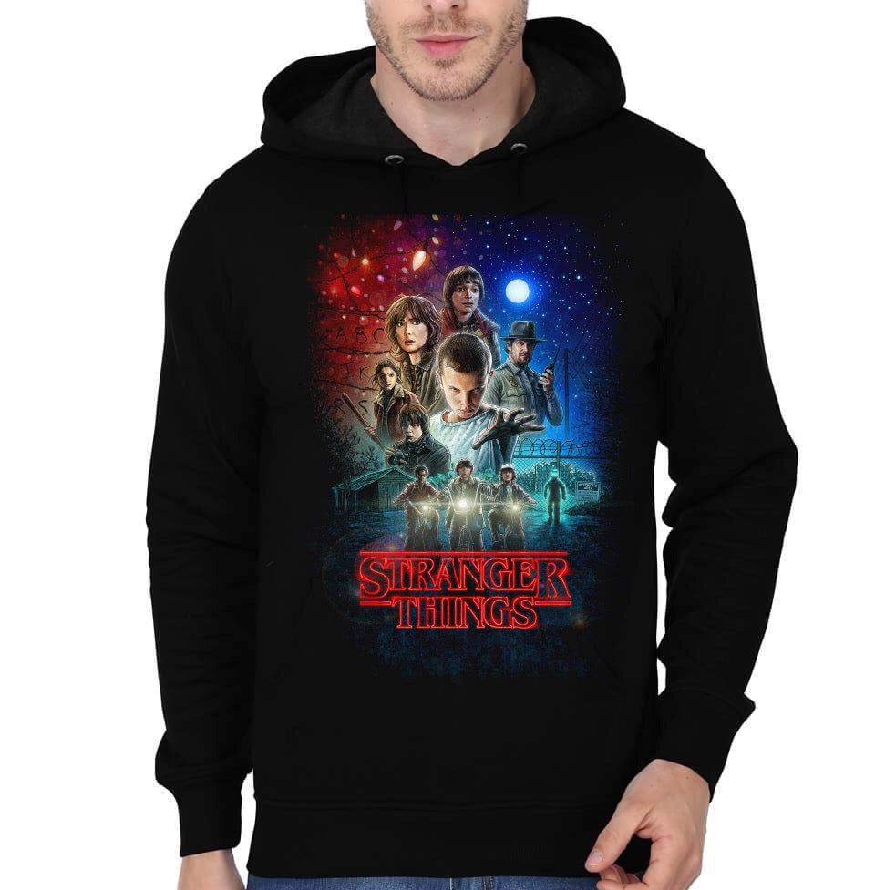 Stranger Things Black Hoodie Style001