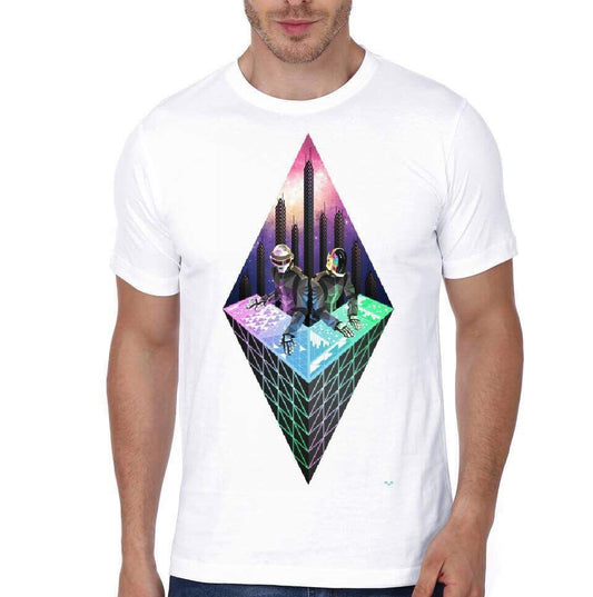 Daft Punk White T-Shirt Style002