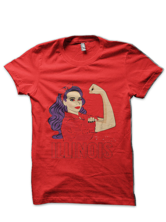 Illinois Teacher Red For Ed I Teach Illinois State T-Shirt