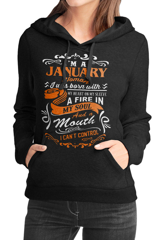 Queens Are Born In January Girls Hoodie Style001