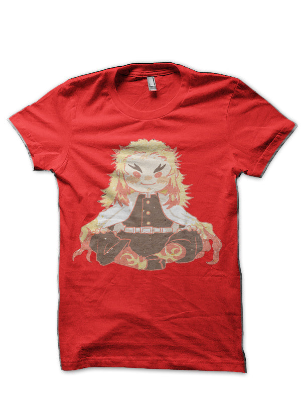 Demon Slayer â€“ Kimetsu no Yaiba -Kyojuro Rengoku Red T-Shirt